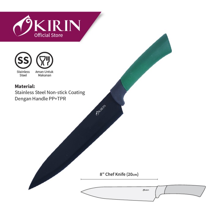 KIRIN KCHEF80 BK CHEF KNIFE - Hiro Electronics