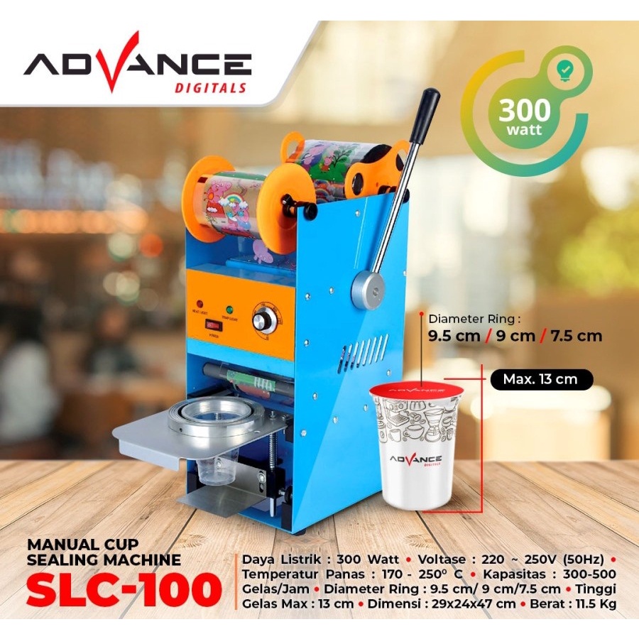 ADVANCE SLC100 MANUAL CUP SEALING MACHINE - Hiro Electronics