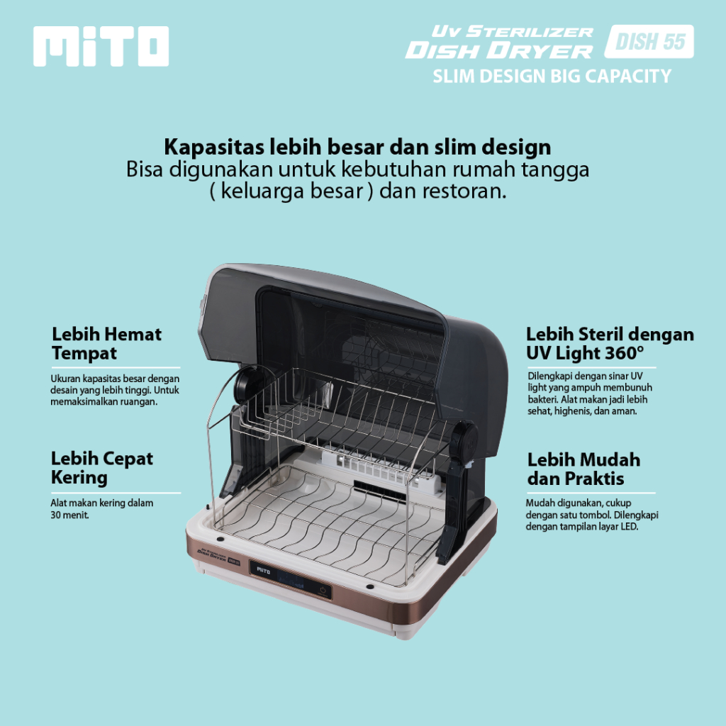 MITO DISH55 WHITE - Hiro Electronics