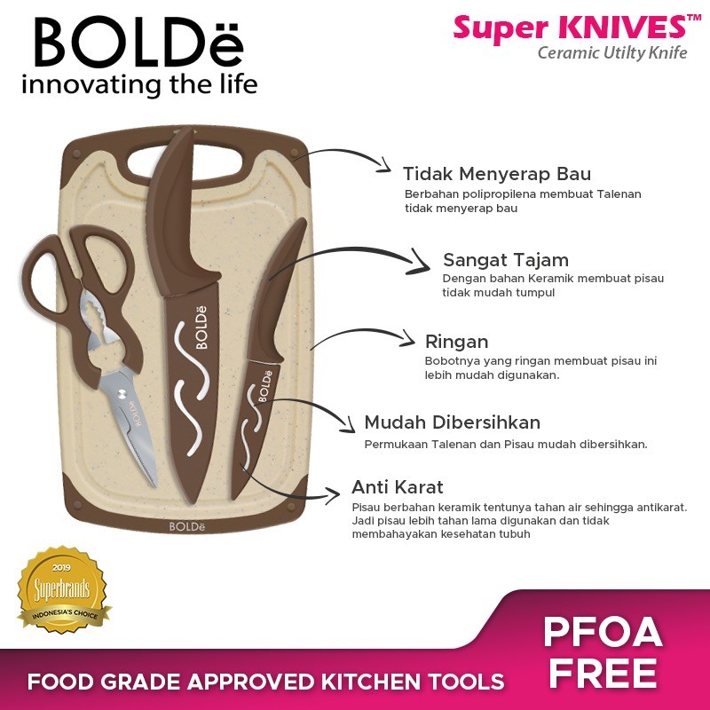 BOLDE CUTTING BOARD 3+1 CERAMIC - Hiro Electronics