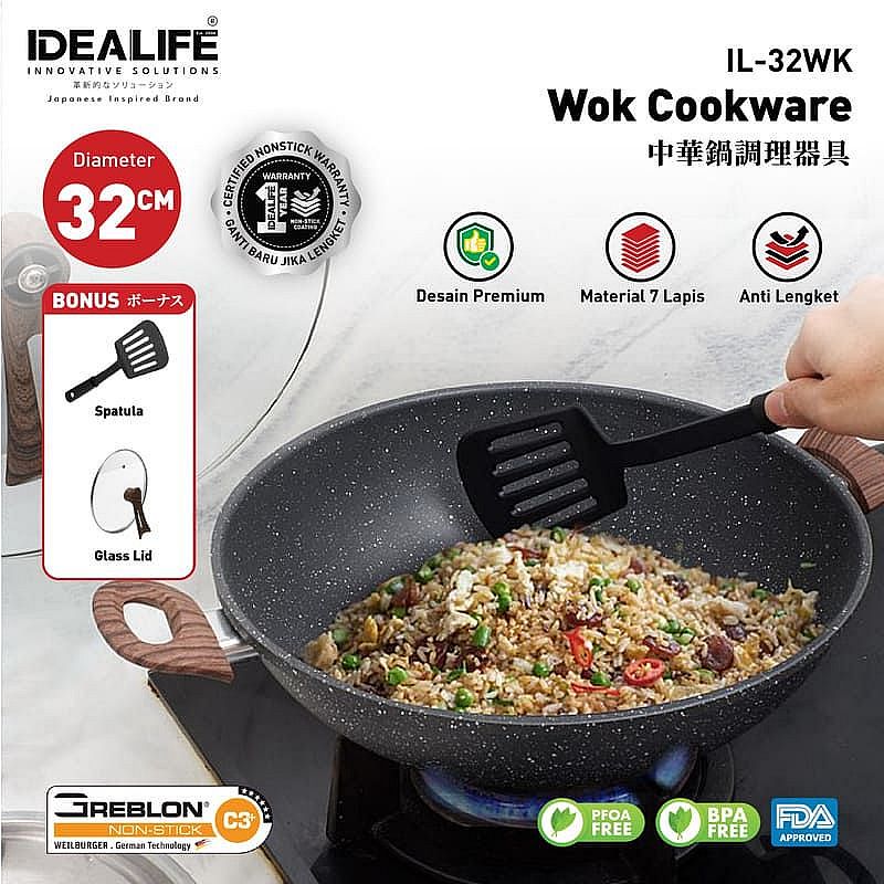 IDEALIFE IL32WK WOKPAN 32 CM - Hiro Electronics