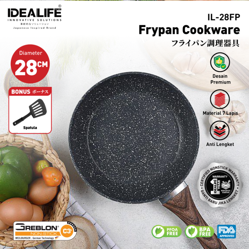 IDEALIFE IL28FP FRYPAN 28 CM - Hiro Electronics