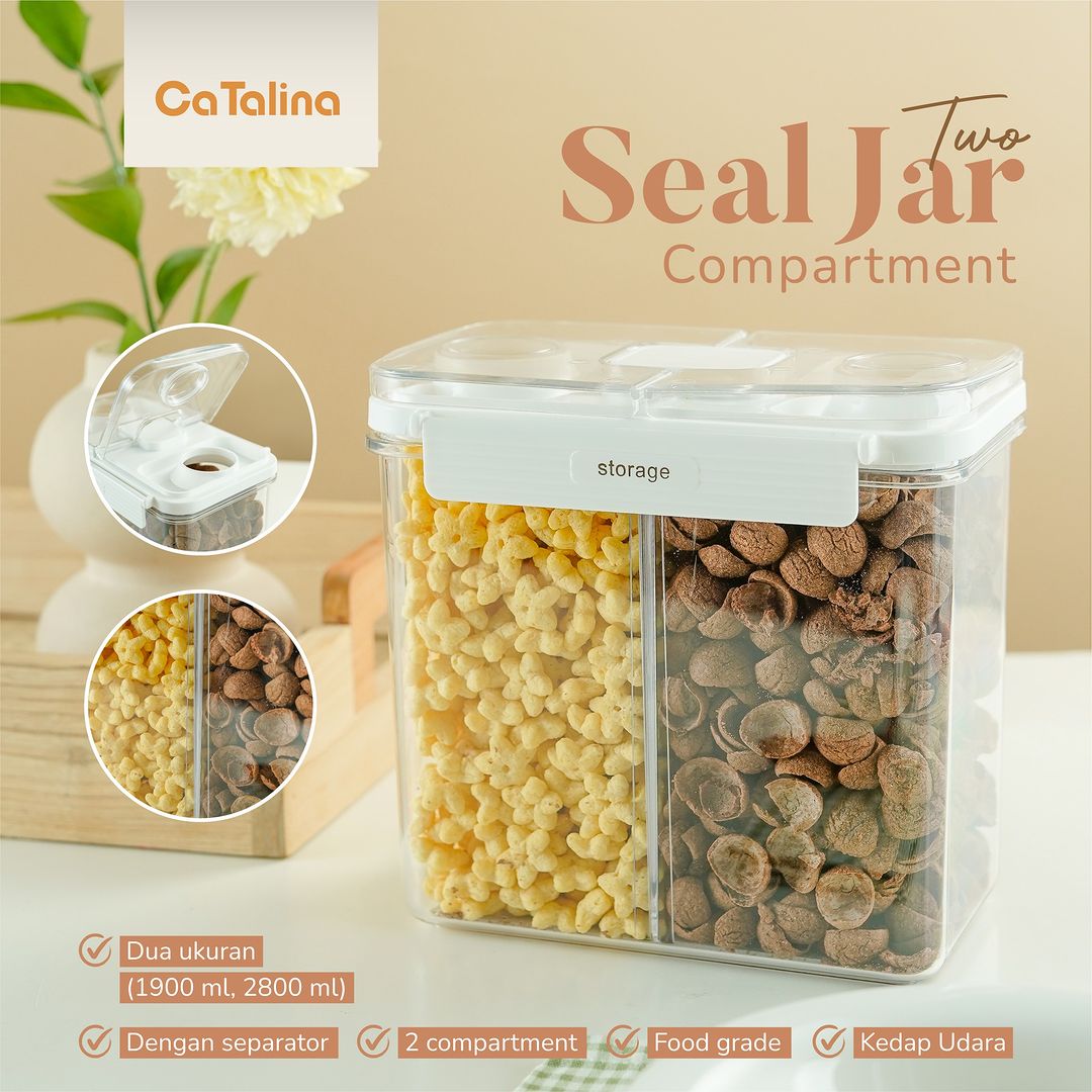CATALINA SEAL JAR 2800 ML - 2 COMPARTMENT - Hiro Electronics