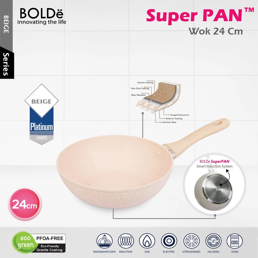 BOLDE WOKPAN 24 CM - Hiro Electronics