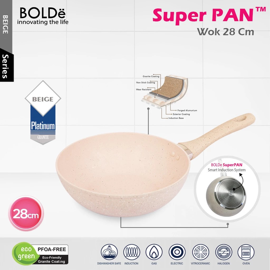 BOLDE WOKPAN 28 CM - Hiro Electronics