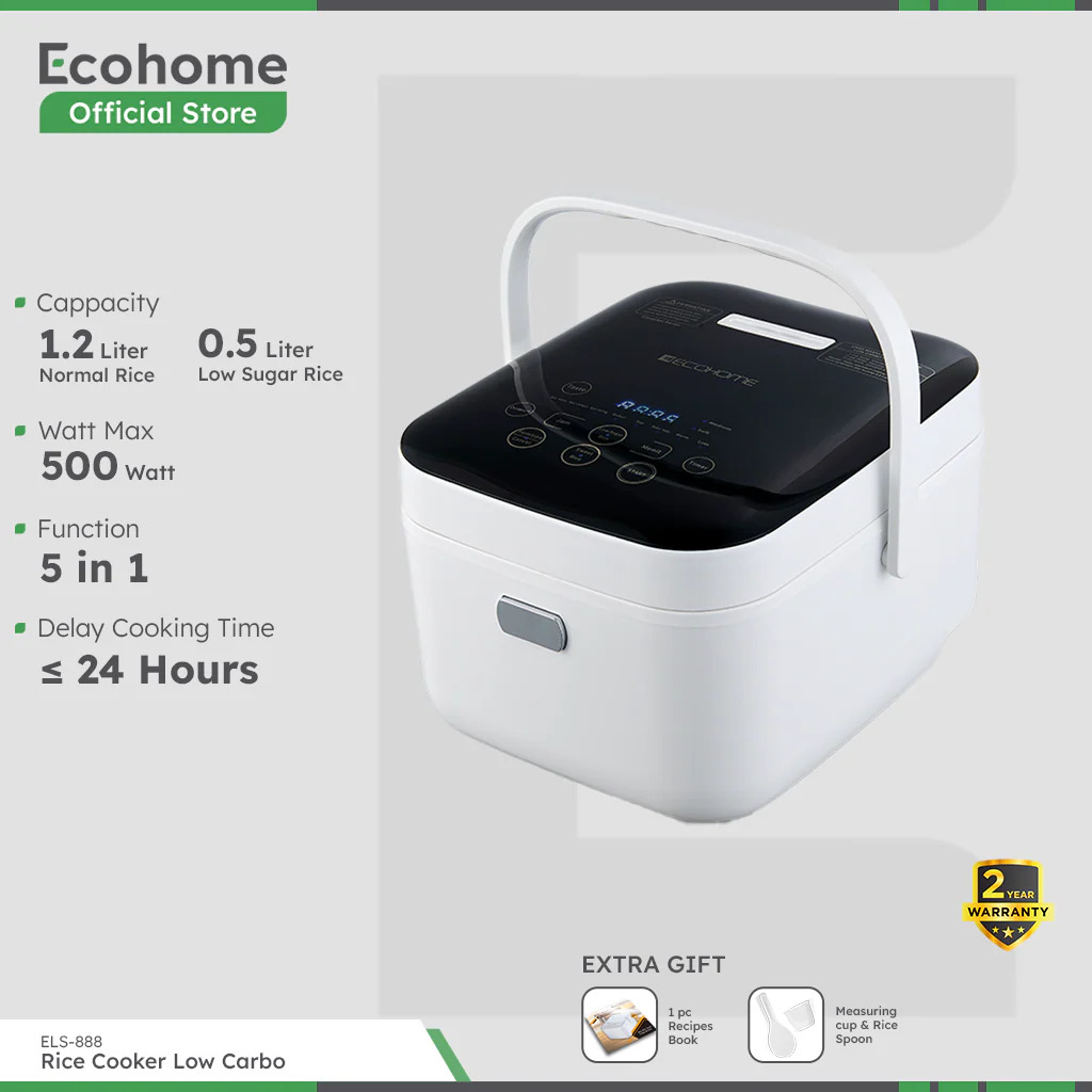 ECOHOME RICE COOKER LOW CARBO ELS888 - Hiro Electronics