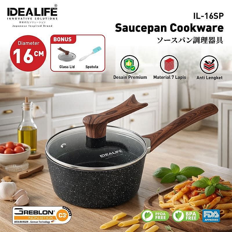 IDEALIFE IL16SP SAUCEPAN 16 CM - Hiro Electronics